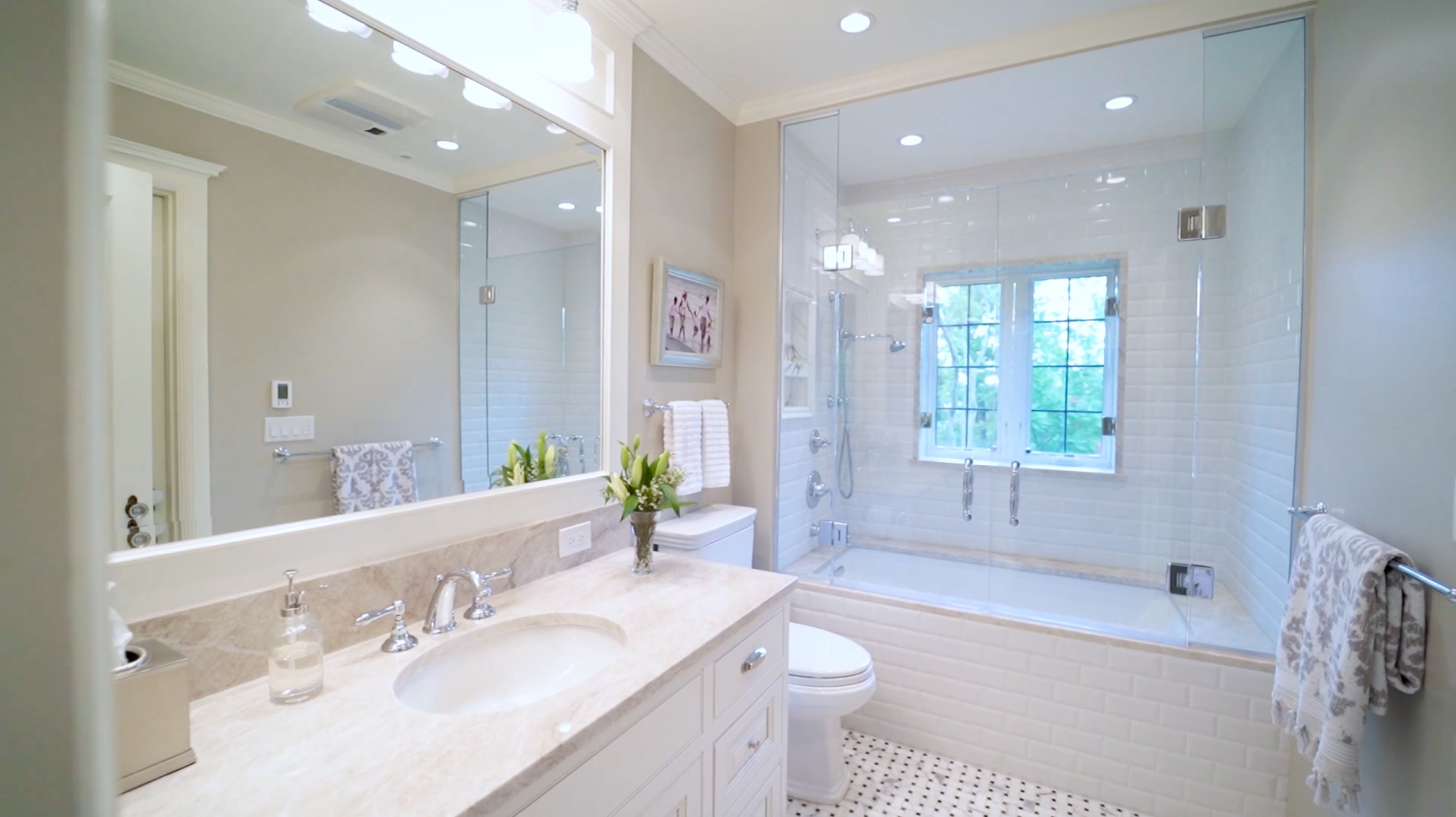 bathroom with glass shower