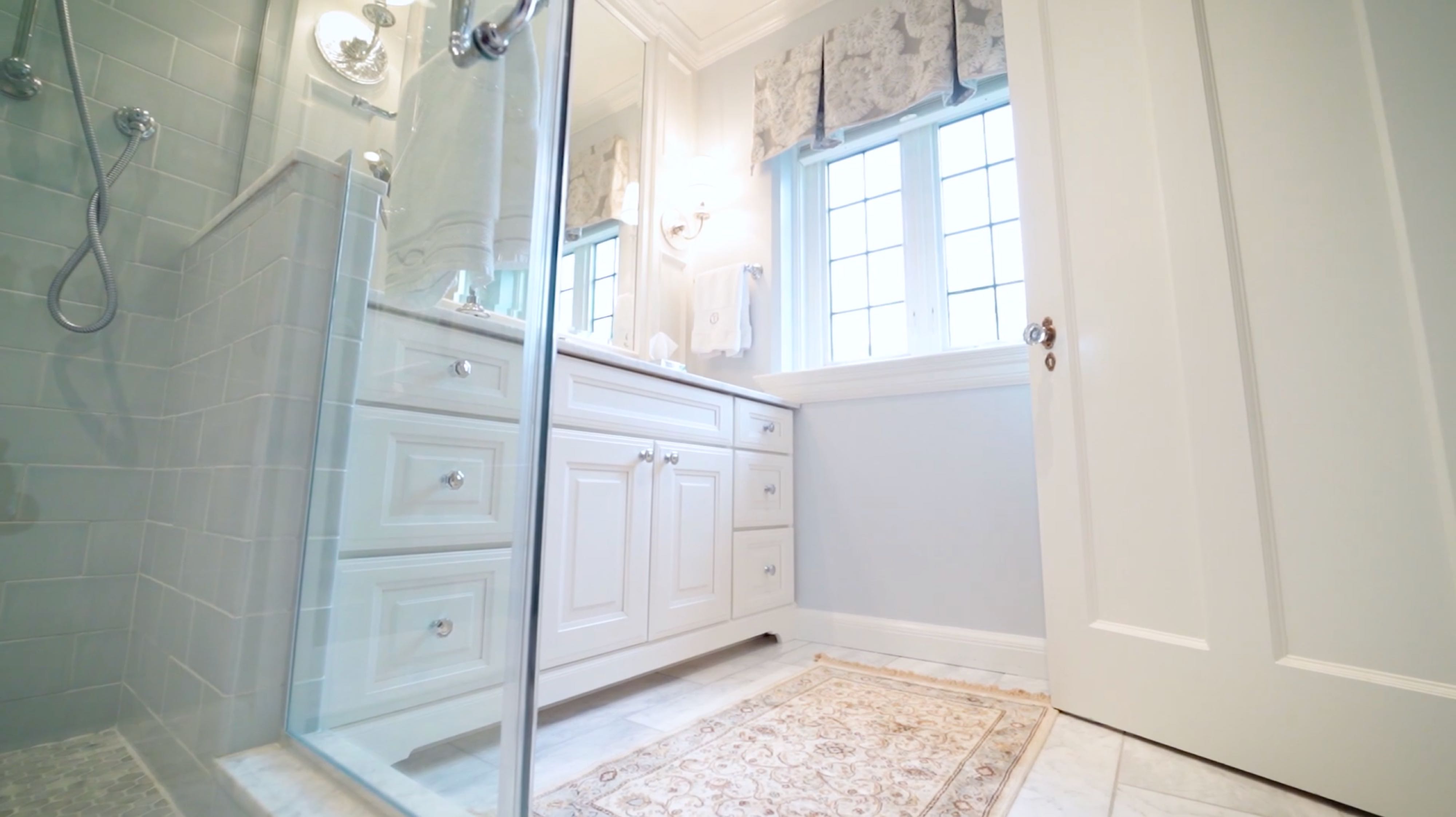 bathroom with glass shower